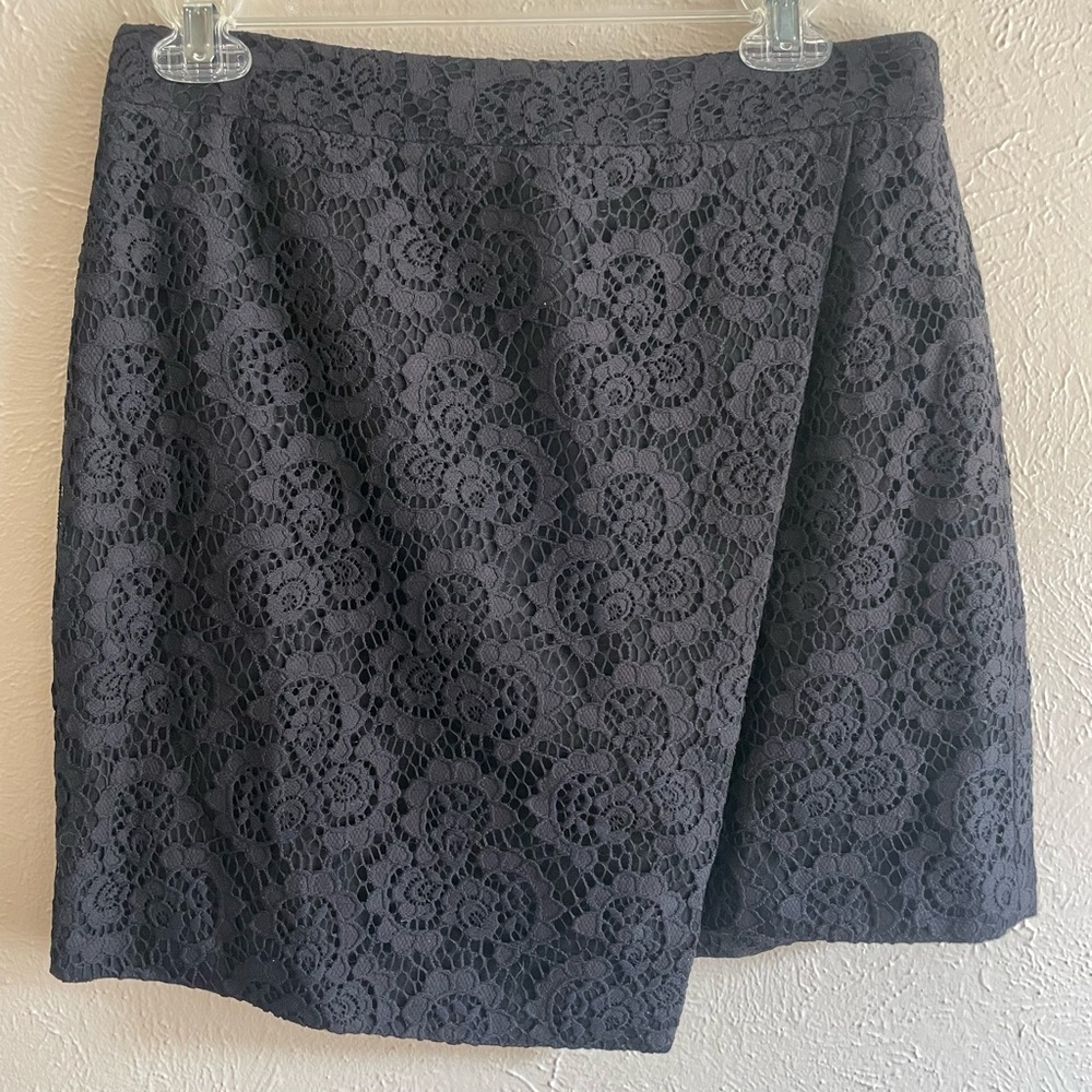 Madewell Black Lace Mini Skirt